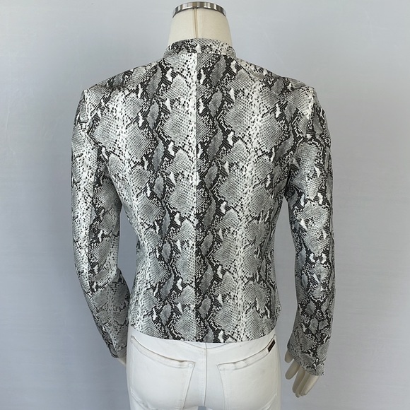 NWOT Bagatelle Gray Snake Moto Jacket Size Small - Picture 8 of 11